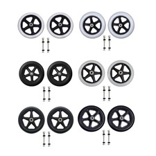 2Pcs Wheelchair Front Wheel Universal Caster Solid Tire Wheel Easy to Install