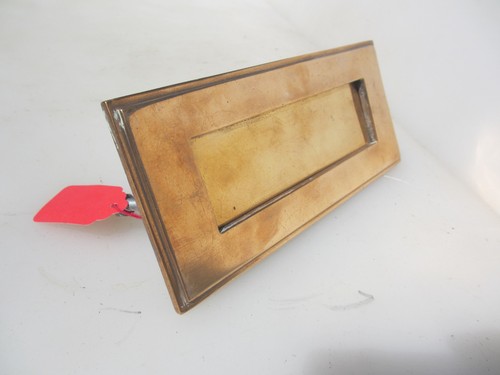 Vintage brass letterbox - letterbox, letter
