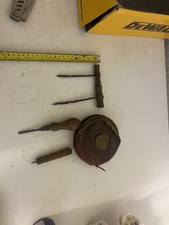 Five Vintage Woodworking Tools Inc 2 Gimlets And100ft Tape