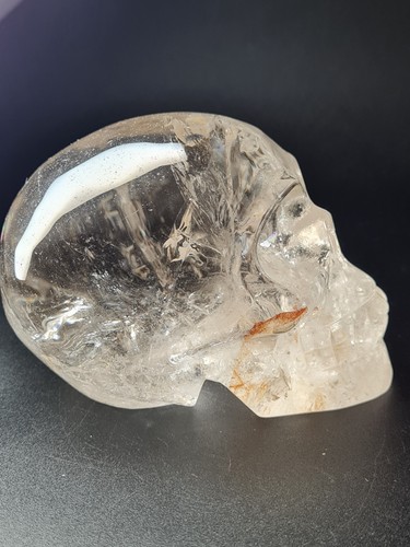 Large smoky quartz skull - large,