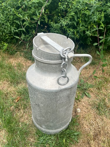Vintage aluminium milk churn - vintage,