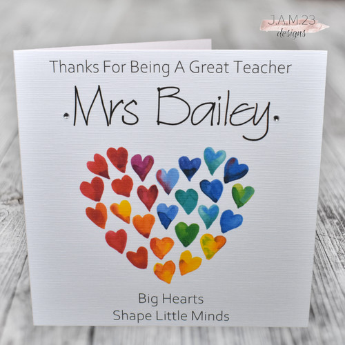 Personalised teacher thank you - personalised,
