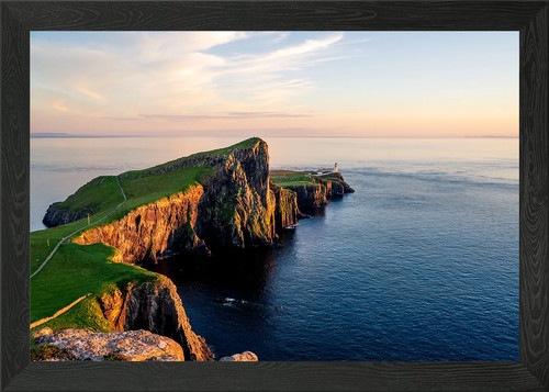 Lighthouse skye framed wall - on,