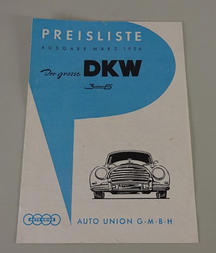 Price list the - dkw, 6