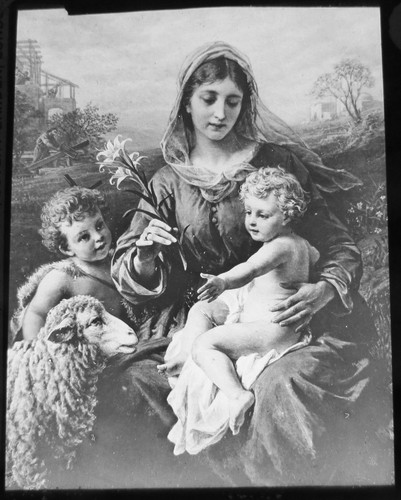 Glass magic lantern slide - magic,