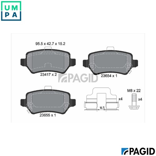 Brake pad set disc - brake,