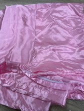 Single Duvet Cover and Matching Pillowcase Pink Polyester Satin Zip Closure