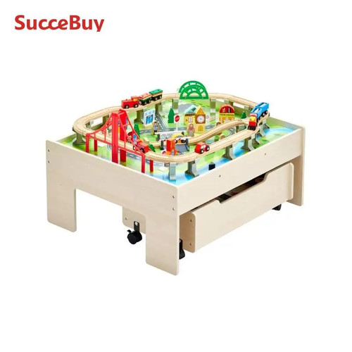 Wooden train table set - wooden,