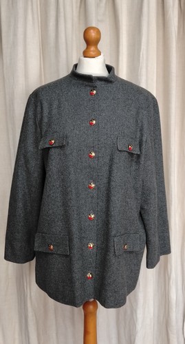 Vintage handmade grey wool