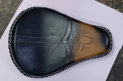 Black leather deep dish - dish, solo