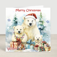 Personalised Cute Polar Bears