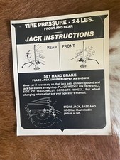 Jack Instructions.  Trunk Lid