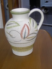 Large 1960's Langley Textured Vase Jug In V.G.C. 8 1/2" Tall Free UK Postage. 