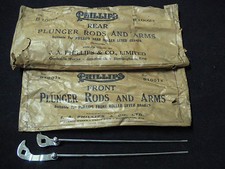RARE Vintage PHILLIPS Bicycle Handlebar Plunger Rods and Arms (1 pair) NOS 1950s