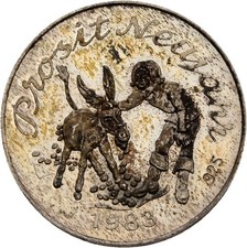 New Year Token Silver 22mm /