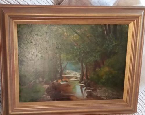 Antique oil painting - , canvas