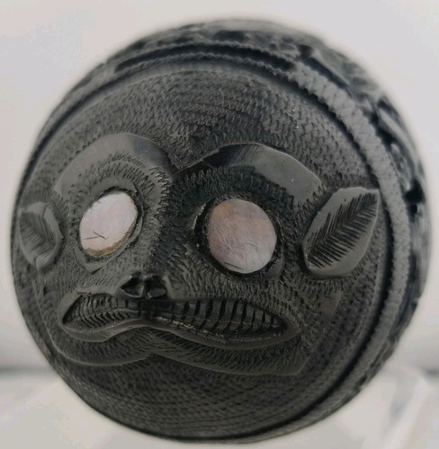 Antique carved coconut - antique,