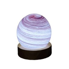 Planetary Glass LED Lamp Amethyst Haze Galaxy Night Light Radiant Cosmic Effect