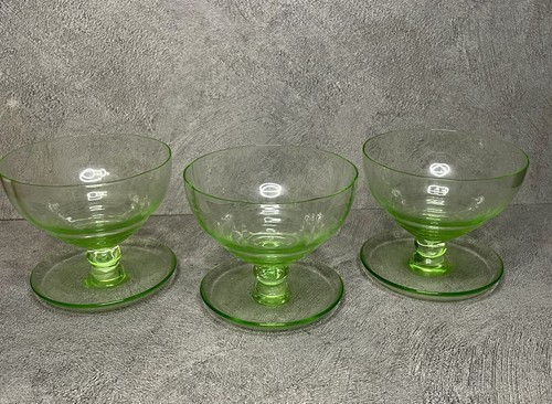 Vintage green glass desert - vintage,