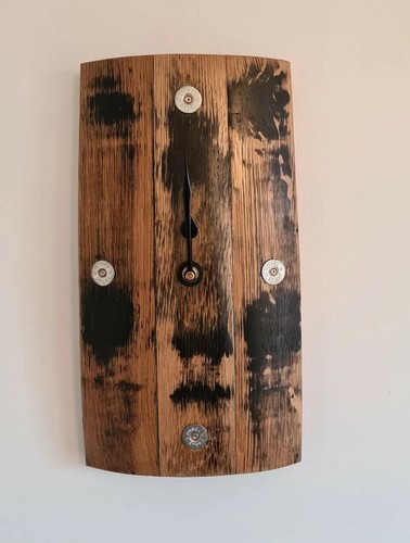 Wall clock oak whisky barrel - clock,