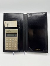 Sharp Eliminate EL-860 Calculator Fine Leather Wallet Instructions 17.5 x 9.5cm