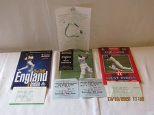 ASSORTED 1990'S CRICKET PROGRAMMES WITH TICKET STUBS FOR TRENT BRIDGE NOTTINGHAM