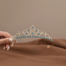 Mini Crystal Pearl Crown Hair