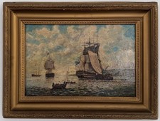 Antique oil painting oil