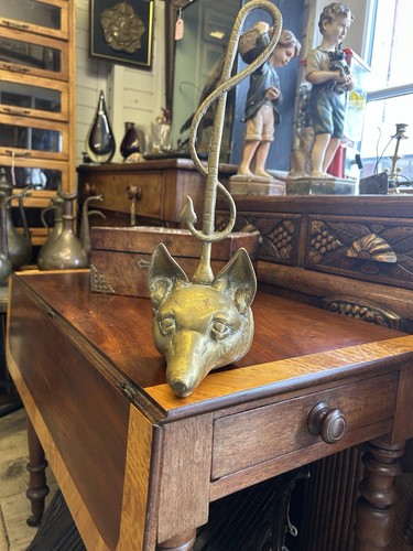 Antique brass fox - brass,