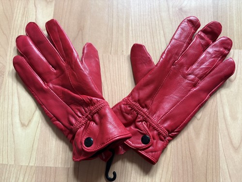 Red lambskin leather - lambskin,