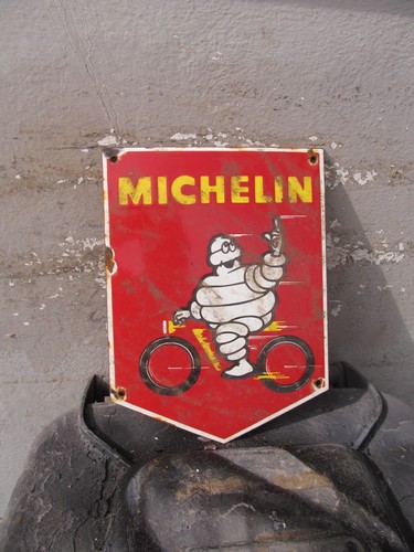 Enamel michelin bicycle tyre - ,