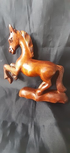 Wooden horse hand carved - wooden,