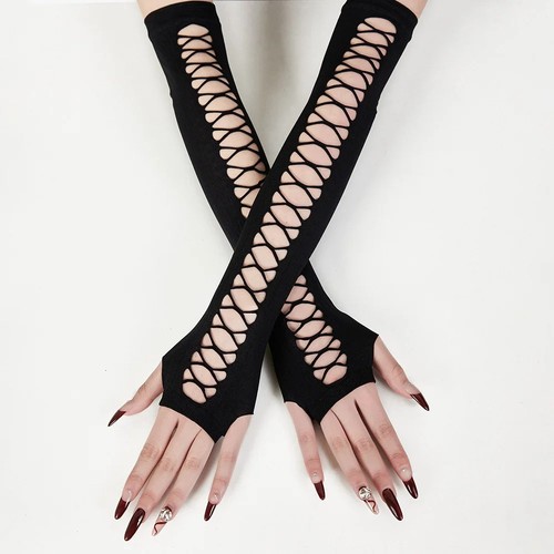 Sexy lace fingerless gloves - fingerless,