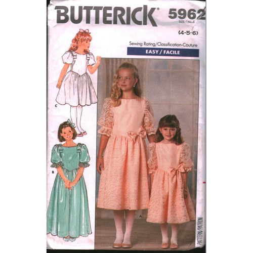 Vintage butterick 5962 girls - vintage,