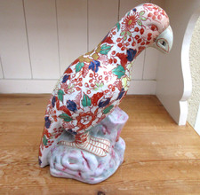 Ya You zhen Imari Pattern Signed Parrot Ornament, 25cm High, Good Condition