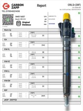 Fuel Injector 0445116037 AH4Q9K546 RANGE ROVER 4.4 TDV8 W/Report New Code