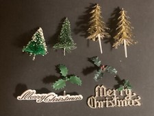 Vintage Christmas Cake Toppers