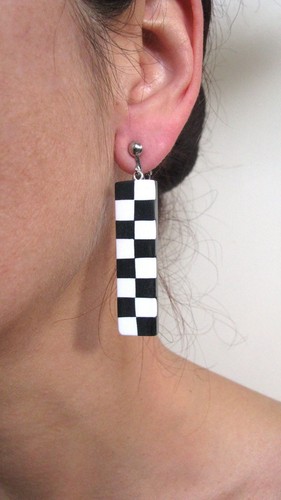 Clip bar drop earrings - clip,