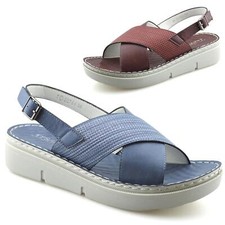 Ladies Womens Mid Wedge Heel