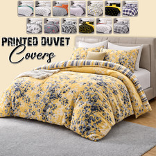 Luxury reversible floral duvet - floral,
