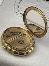 Stunning Gold Vintage Kigu Minuette Powder Compact Work Musical & Rare Carry bag