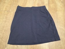 Marks & Spencer Blue Navy Mini Skirt Elastic Waist Uk Size 8 Used Good Condition