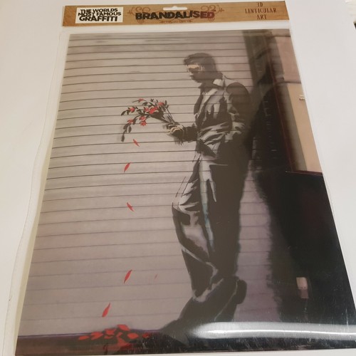 Banksy lenticular art print - lenticular,