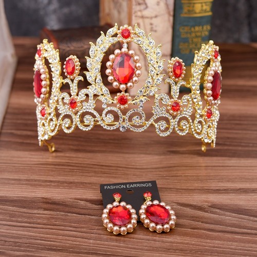9cm tall crystal tiara - 9cm,