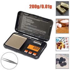 Mini Digital Pocket LCD Scale (200 x 0.01g) Precision Food Scales with 50g