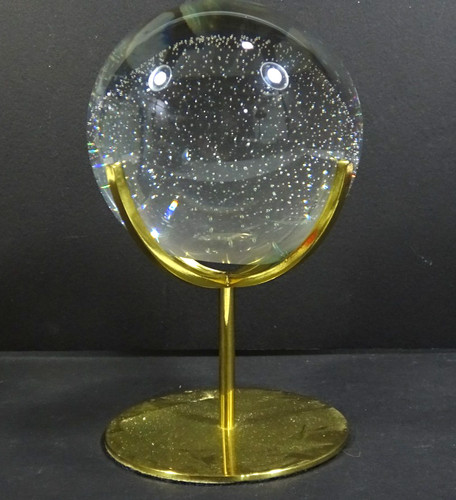Clear glass crystal ball - crystal, on