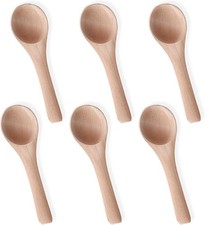Wooden Spoon Set Handmade Wood Spoon Craft for Tea Coffee Honey Sugar Condiment