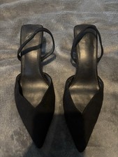 H&M Kitten Heel Black Faux