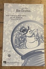 Blue Christmas Choir Sheet Music SATB Arranged By Mac Huff Excellent Condition