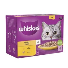 144 x 85g Whiskas 11+ Poultry
